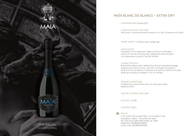 blanc-de-blanc-pdf.jpg MAĨA BLANC DE BLANCS - EXTRA DRY, Garda DOC, Itaalia, 75cl, 11.5% vol