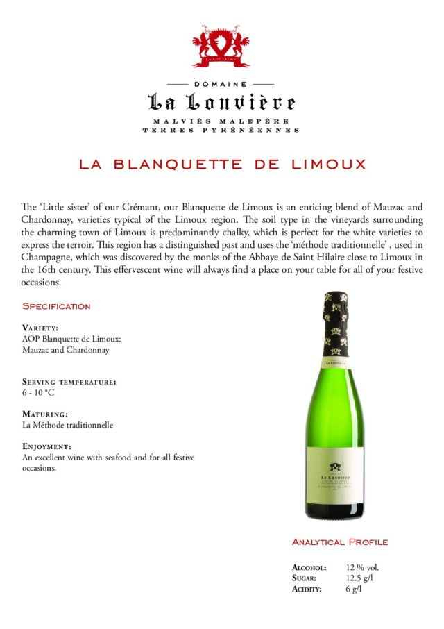 Blanquette de Limoux , Prantsusmaa, 75cl, 12% vol